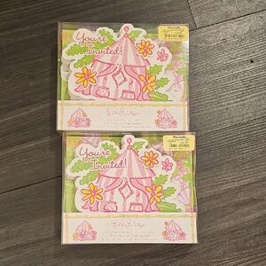 Lilly Pulitzer Pink and Green Tent Invitations 24 Pcs